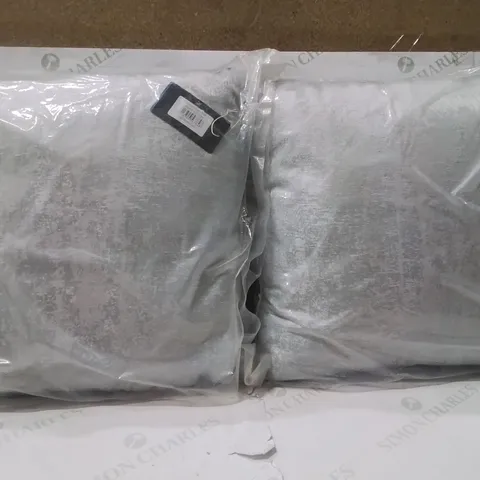BRAND NEW SEALED SET OF 2 ROMA CUSHION SILVER
