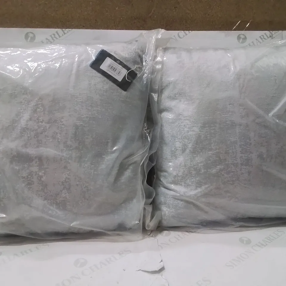 BRAND NEW SEALED SET OF 2 ROMA CUSHION SILVER