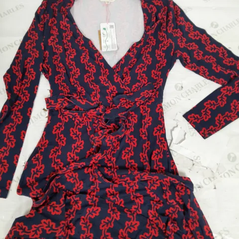 BODEN V-NECK JERSEY DRESS - UK 14R