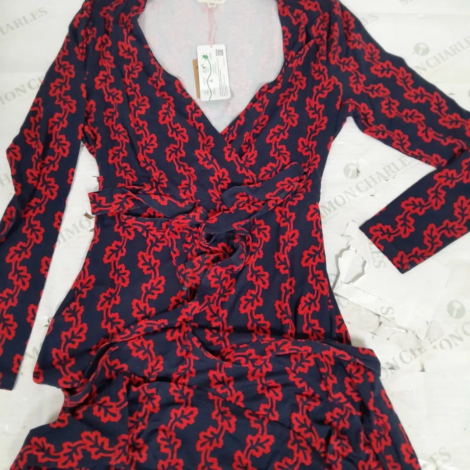 BODEN V-NECK JERSEY DRESS - UK 14R