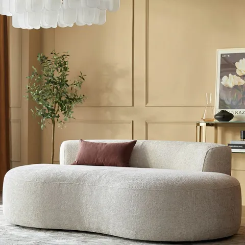 BOXED DANETTI GIANNA NATURAL WEAVE 2 SEATER SOFA
