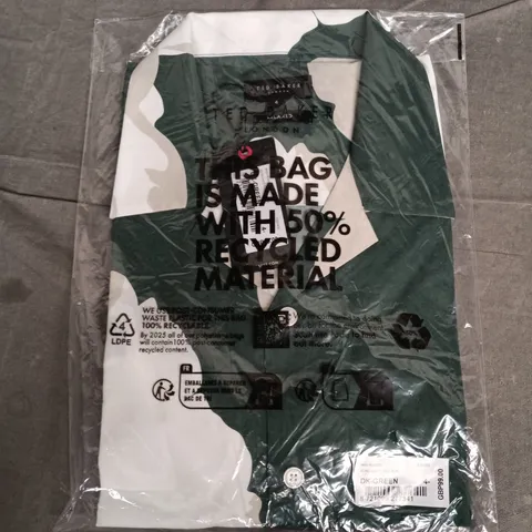 BAGGED TED BAKER LONDON KIDS' FLORAL SHIRT – DARK GREEN (DK-GREEN), UK SIZE 4