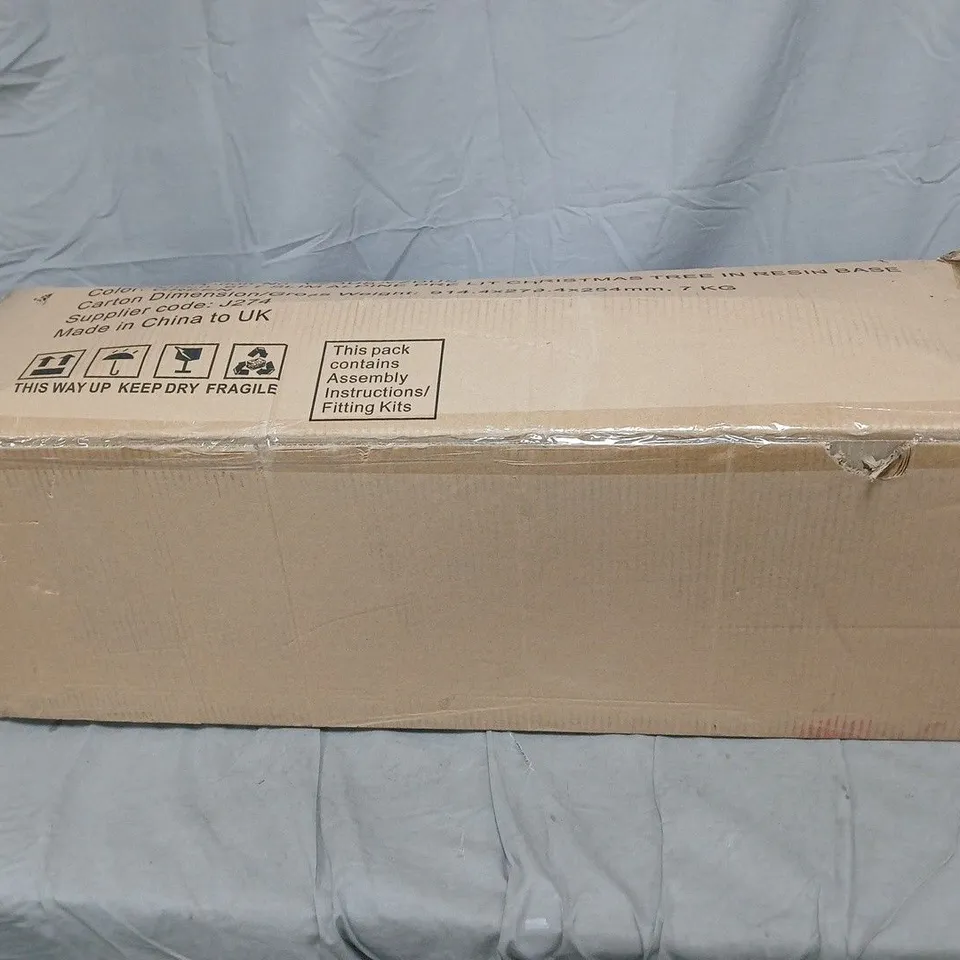BOXED 6FT SLIM ALPINE PRE LIT CHRISTMAS TREE WITH RESIN BASE - COLLECTION ONLY