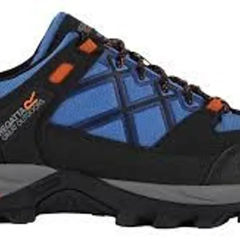 BRAND NEW REGATTA MENS SAMARIS III WATERPROOF WALKING SHOES OLYMPIAN BLUE/BLACK/TANGO UK SIZE 9.5