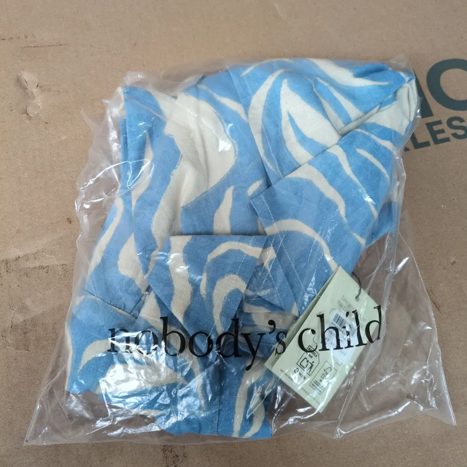 BAGGED NOBODYS CHILD VICKY MINI DRESS IN BLUE - UK 8