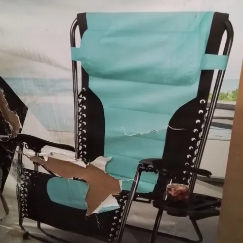 BOXED KEPLIN 2 PACK OF PADDED GRAVITY CHAIRS -TEAL-