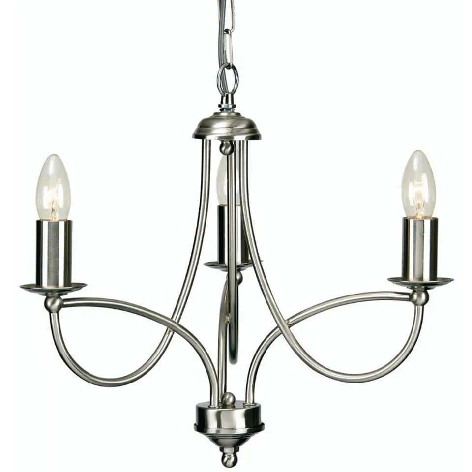 MILL 3 LIGHT CANDLE STYLE CHANDELIER FINISH ANTIQUE CHROME