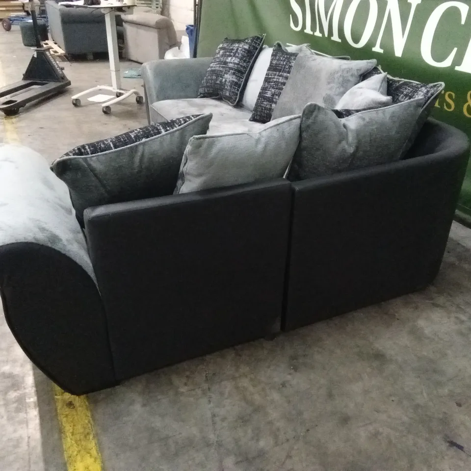 LANA FABRIC AND FAUX LEATHER CORNER GROUP SOFA RRP £1109