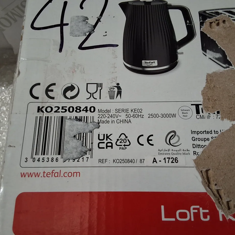 TEFAL LOFT KETTLE 1.7L – BLACK (MODEL KE02)