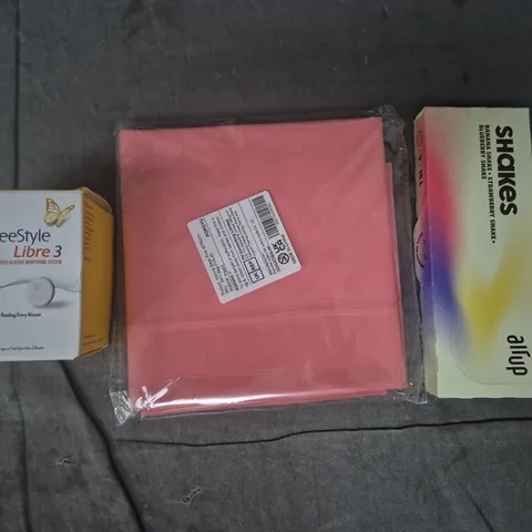 APPROXIMATELY 10 ASSORTED HOUSEHOLD ITEMS TO INCLUDE ABBOTT FREESTYLE LIBRE 3 GLUCOSE MONITORING SYSTEM, AIRUP SHAKES AROMA PODS, ETC