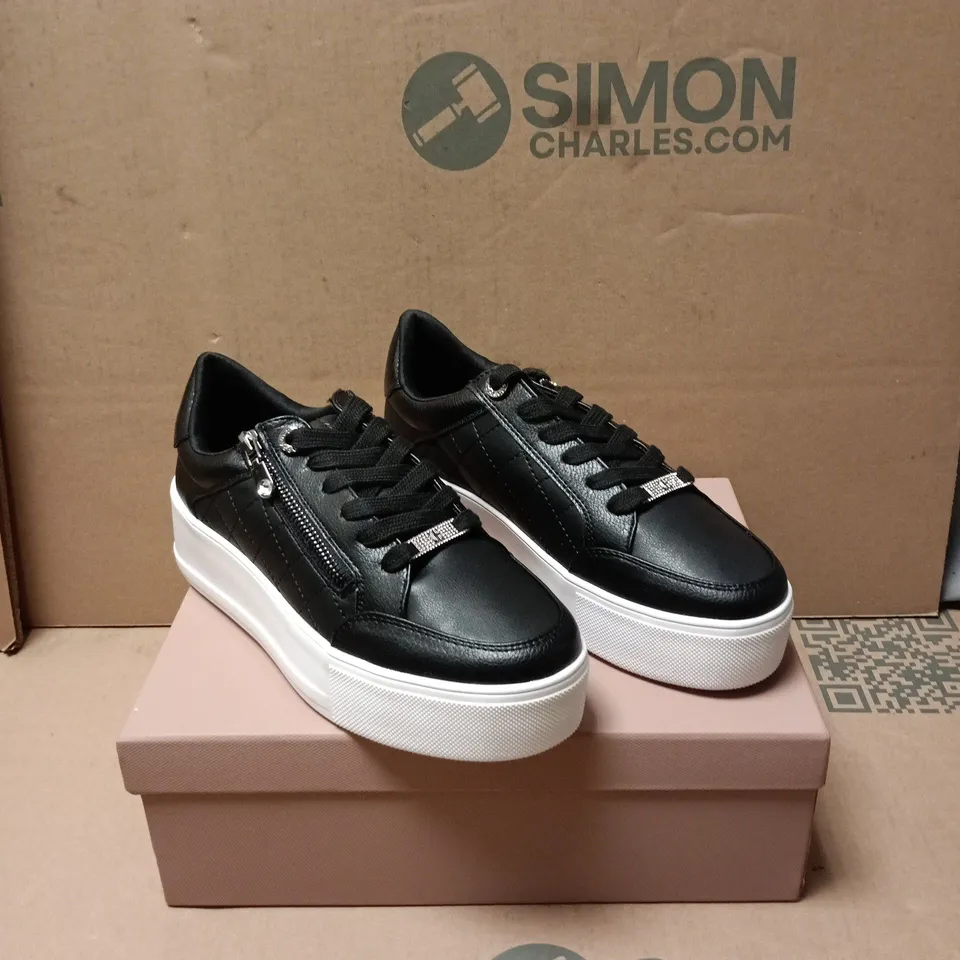 CARVELA JIVE ZIP BLACK SYNTHETIC TRAINERS – UK 5 (EU 38)