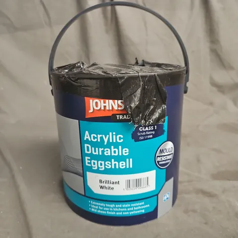 2.5LTR - JOHNSTONES TRADE ACRYLIC EGGSHELL BRILLIANT WHITE