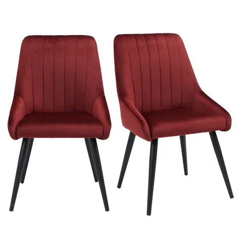 BOXED CHIPMAN UPHOLSTERED DINING CHAIRS - RED (1 BOX)