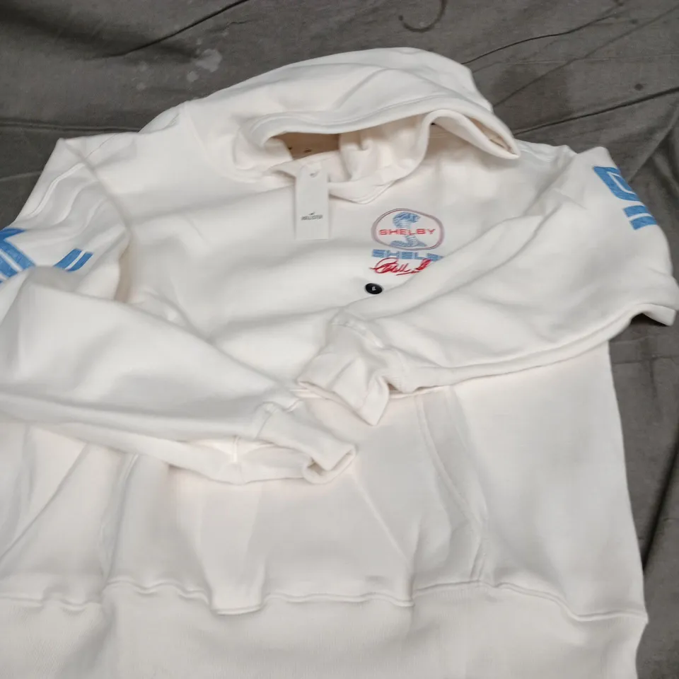 HOLLISTER HOODIE – OFF-WHITE - SIZE L