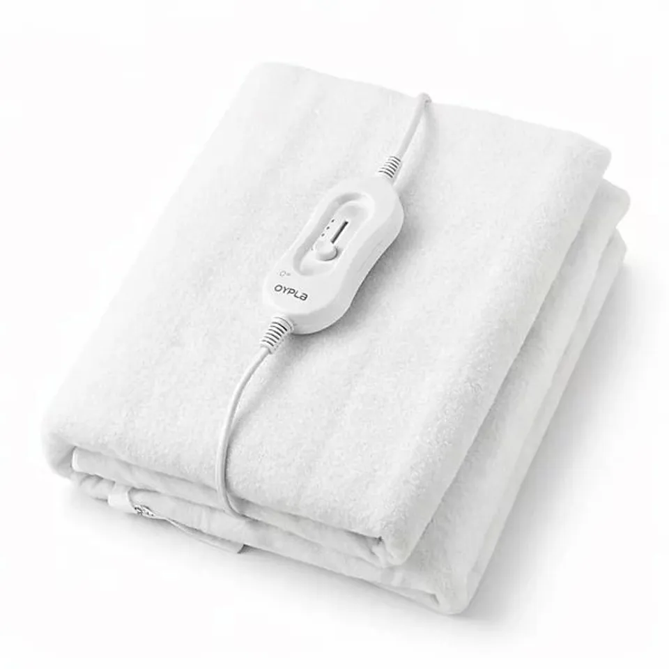 OYPLA MACHINE WASHABLE KING SIZE ELECTRIC BLANKET HEATED UNDERBLANKET WITH 3 HEAT SETTINGS AND CONTROLLER