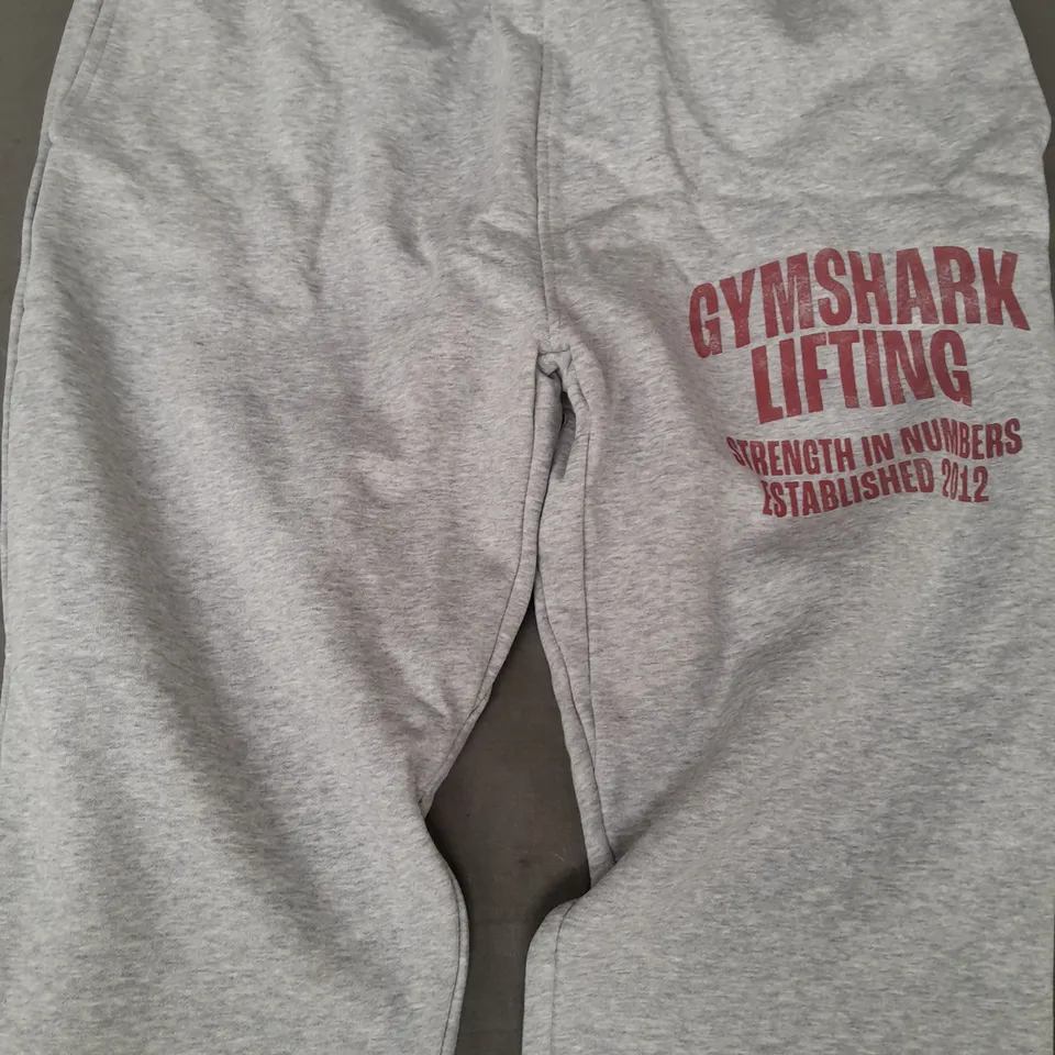 GYM SHARK LIFTING JOGGERS IN GREY SIZE LARGE