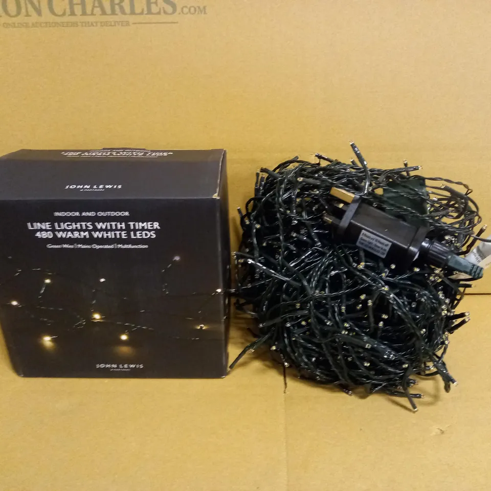 LINE LIGHTS WITH TIMER 480 WARM WHITE LEDS