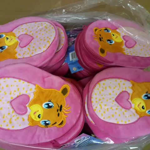 BOX OF APPROXIMATELY 48 HATCHIMALS CHEETREE SHAPED PLUSH PENCIL CASE