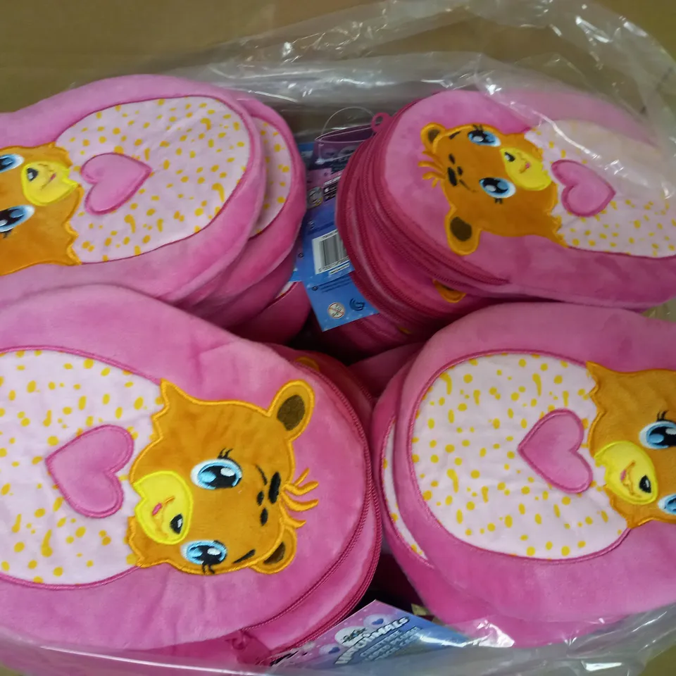 BOX OF APPROXIMATELY 48 HATCHIMALS CHEETREE SHAPED PLUSH PENCIL CASE