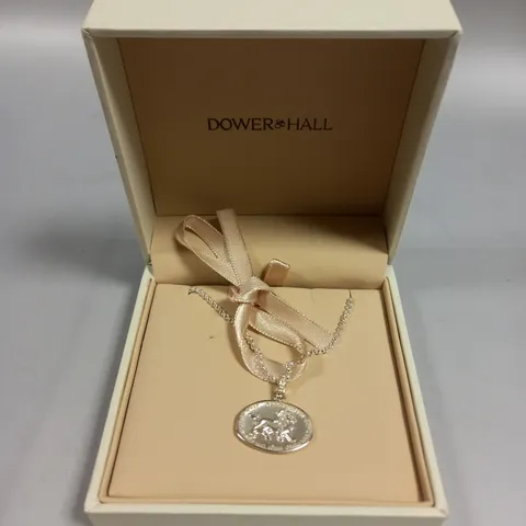 DOWER & HALL MEN'S SILVER INSPIRING LION TALISMAN NECKLACE
