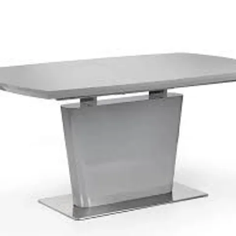 BOXED JULIAN BOWEN COMO EXTENDING TABLE - GREY HIGH GLOSS (2 BOXES)