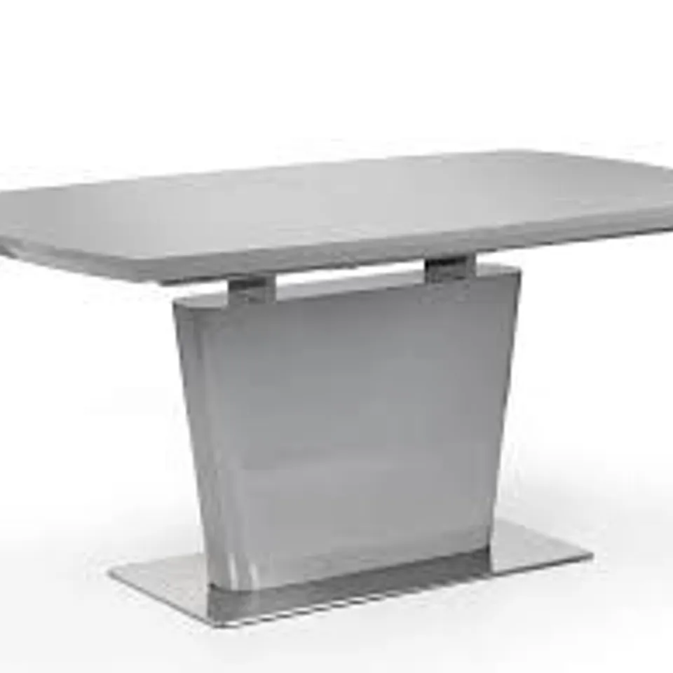 BOXED JULIAN BOWEN COMO EXTENDING TABLE - GREY HIGH GLOSS (2 BOXES)