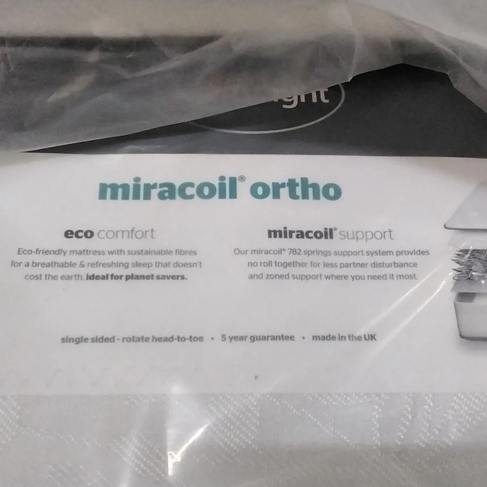 QUALITY BAGGED SILENTNIGHT MIRACOIL ORTHO 4FT MATTRESS