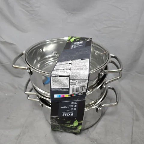 HOME HEAVY GAUGE 3 TIER STEAMER 