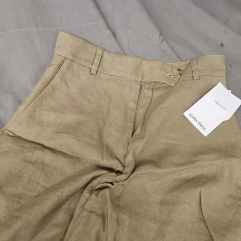 & OTHER STORIES LINEN SHORTS – BEIGE, EU 34 