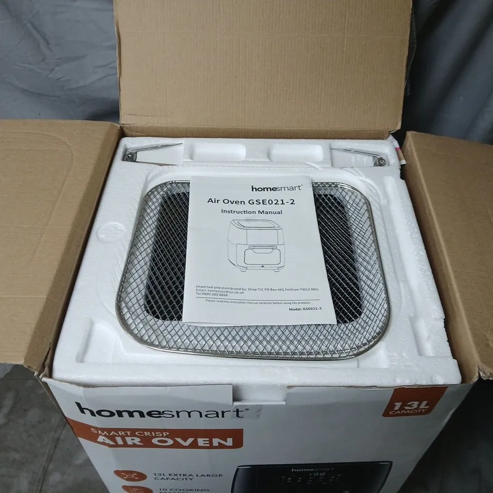 HOMESMART AIR OVEN 13L – BOXED WITH INSTRUCTION MANUAL