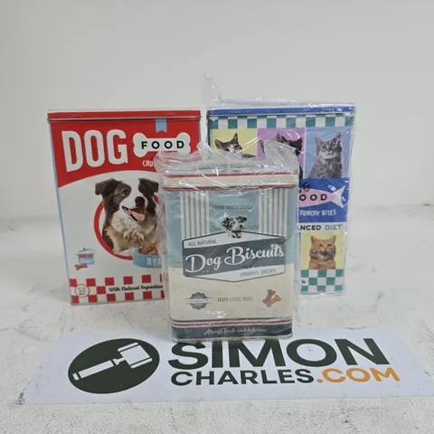 3 X DOG/CAT FOOD TINS 