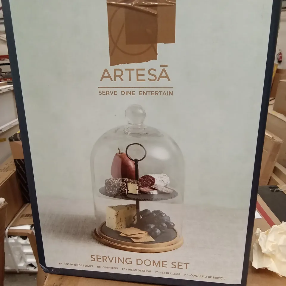 BOXED ARTESÀ APPETISER TWO TIER SERVING DOME (1BOX)