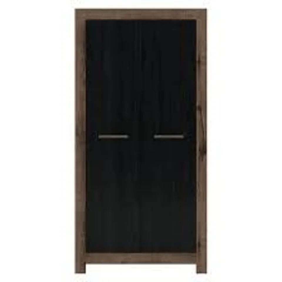 BOXED BALIN 2 DOOR WARDROBE - BLACK (BOXES 1 & 3 OF 3 ONLY)