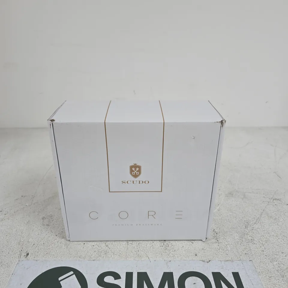 BOXED SCUDO BRASS CURVED SINK FAUCET SPOUT WITH SIDE LEVER