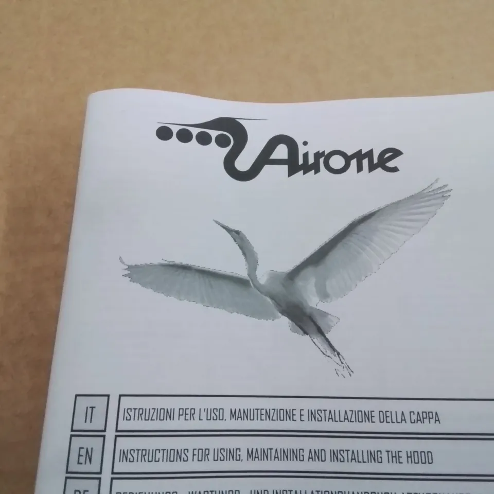 BOXED AIRONE DECORATIVE INTEGRATED COOKER HOOD WITH LIGHTING