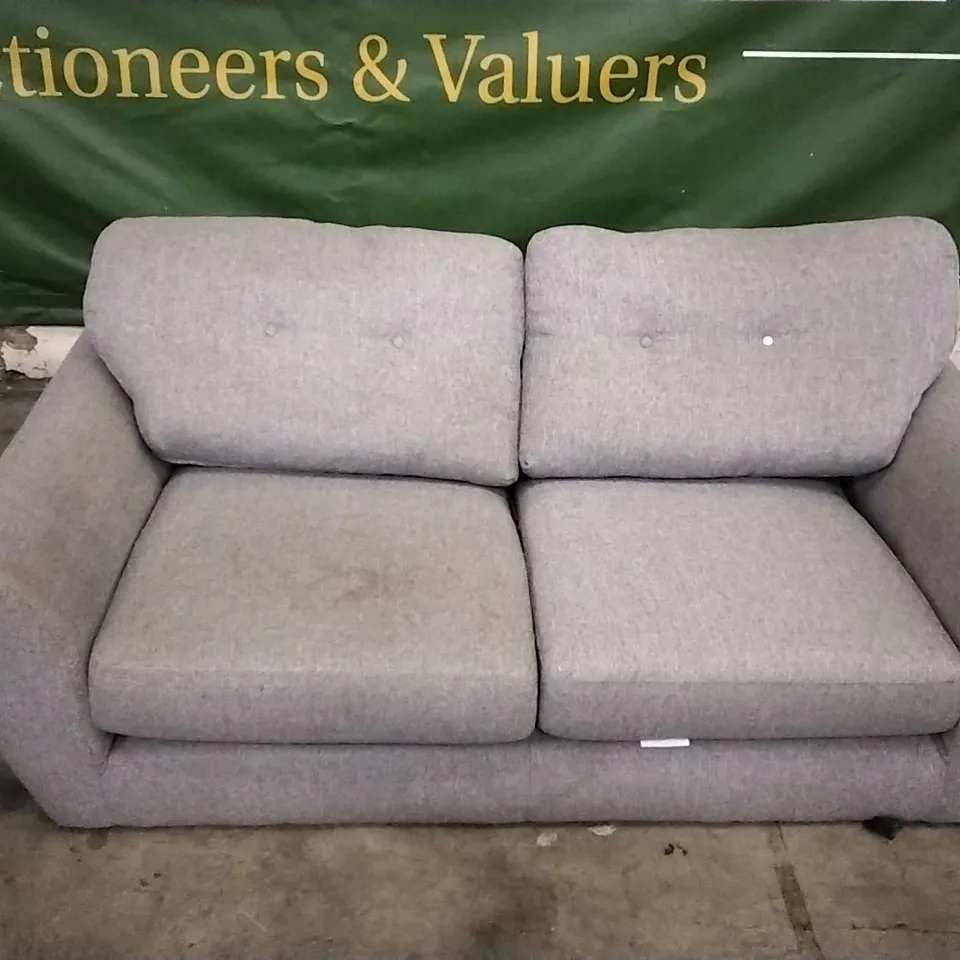QUALITY DESIGNER GREY FABRIC 2 SEATER SOFA