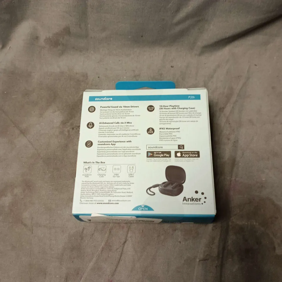 SOUNDCORE BY ANKER P20I TRUE WIRELESS EARBUDS – BOXED