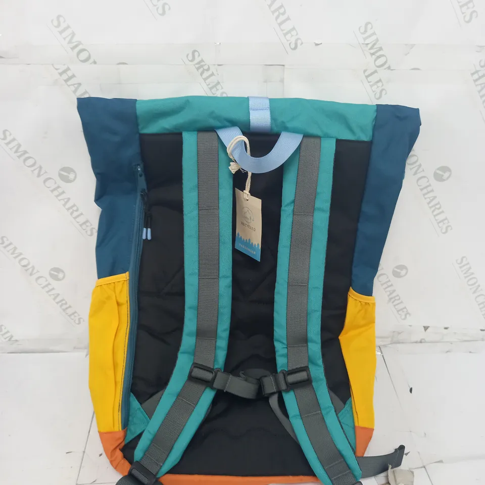 PASSENGER BACKWOODS RECYCLED POLYESTER ROLLTOP BACKPACK 32L IN MULTICOLOUR