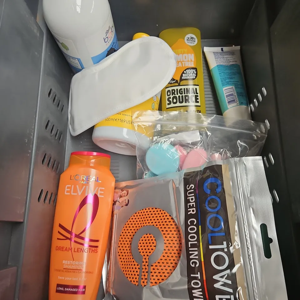APPROXIMATEY 20 HEALTH AND BEAUTY PRODUCTS TO INCLUDE - HISMILE TEETH WHITENING STRIPS - EUCERIN CLEANSING MILK - DOVE ANTIPERSPIRANT CREAM STICK - ETC
