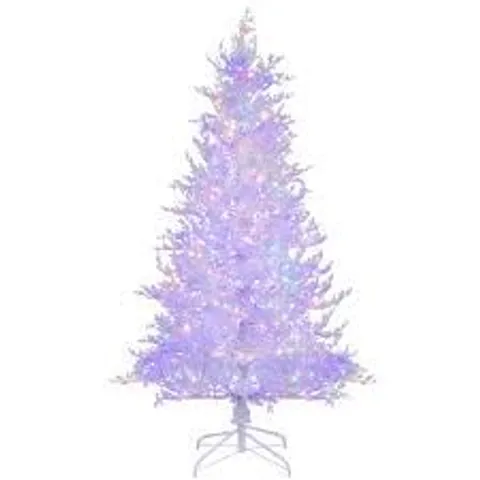 BOXED COSTWAY PRE LIT WHITE SNOW FLOCKED PE LED ARTIFICIAL CHRISTMAS TREE 6FT