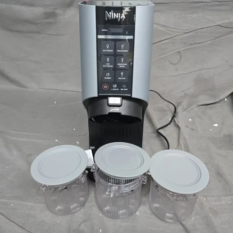 NINJA ICE CREAM MAKER NC201UK 800W WITH 3 CUPS & LIDS