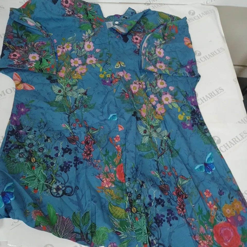 SILK FLOWERED  DESIGN DRESS SIZE S 