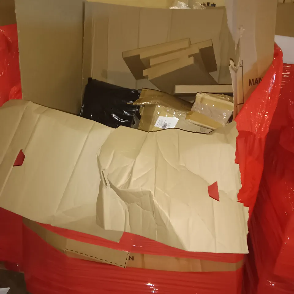 PALLET OF ASSORTED ITEMS TO INCLUDE MIXER TAP,PIZZA TRAYS AND GARMENT RACK