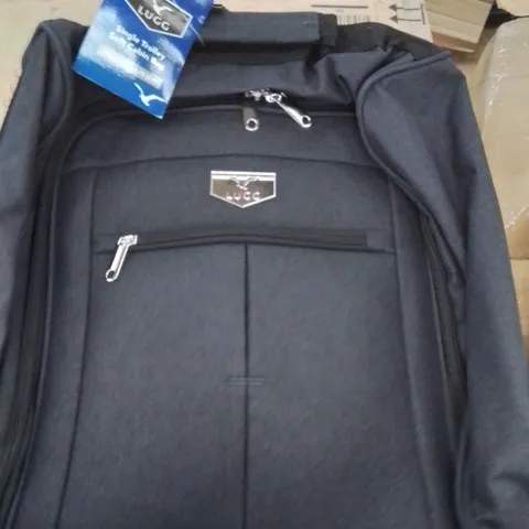 SLEEVED SINGLE TROLLEY SOFT CABIN BAG BLACK