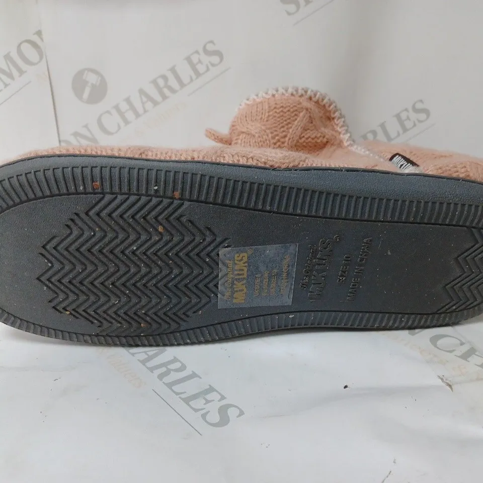 MUK LUKS LINA SLIPPER BOOT ROSE GOLD SIZE 8