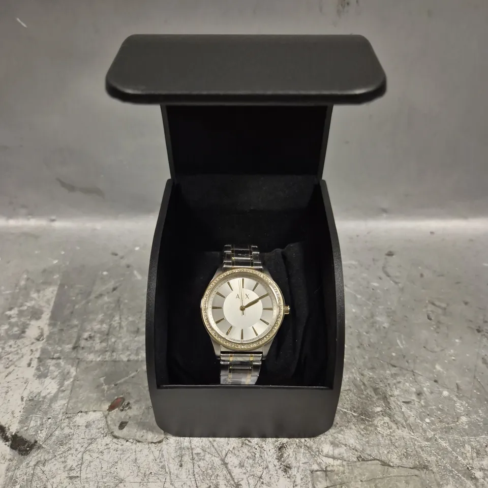 ARMANI EXCHANGE LADIES SILVER STAINLESS STEEL BRACELET WATCH887/5158