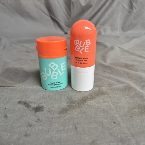 BUBBLE SLAM DUNK MOISTURISER 50ML AND BOUNCE BACK BALANCING MIST 55ML
