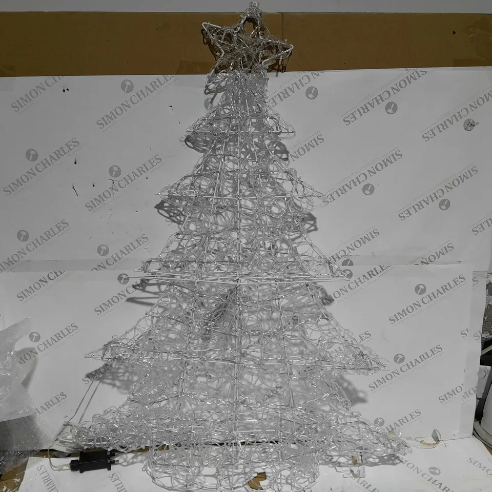 BOXED FESTIVE OUTDOOR AND INDOOR PRE-LIT LED LARGE DECORATION CHRISTMAS TREE 