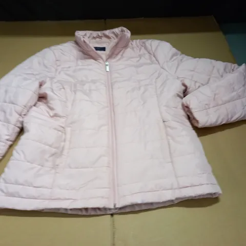 M&S PINK QUILTED COAT - UK 12