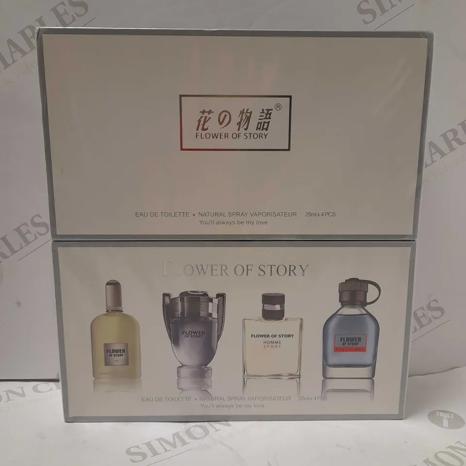 LOT OF 2 X FLOWER OF STORY EAU DE TOILETTE UNISEX SETS